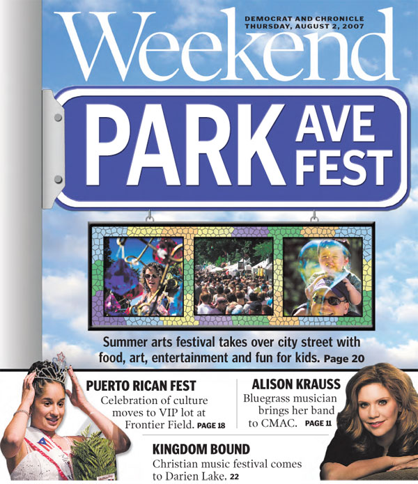 Park Ave Summer Arts Festival graphic sign